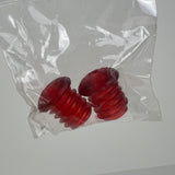 BICYCLE HANDLE BAR PLUGS RED FITS SCHWINN SEARS SCREAMER AND OTHERS NOS