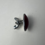 Vintage Bicycle Red Oval Rear Reflector Metal Housing Wing Nut NOS