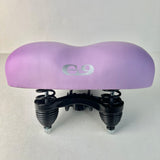 BICYCLE SEAT LARGE WIDE COMFORT SPRING SEAT HEAVY DUTY QUALITY PURPLE