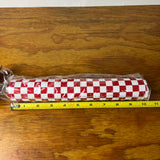 OLD SCHOOL CHECKERBOARD WHITE / RED BMX 3 PIECE PAD SET BUCKEYE VINTAGE NOS