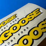 MONGOOSE XBAR & FRONT FORK DECAL STICKER SET MID SCHOOL VINTAGE NOS