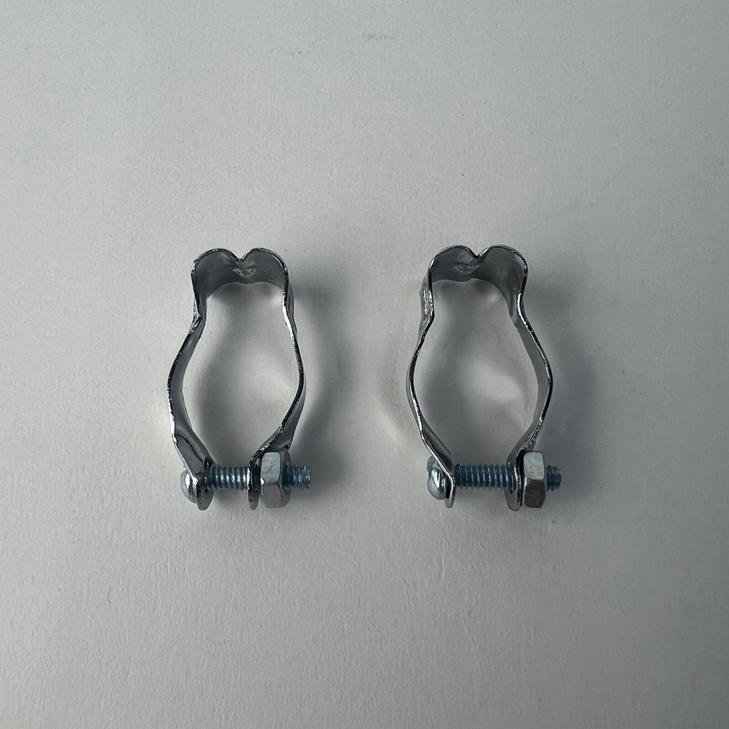 Vintage Bicycle Double Cable Clamps 5/8" Frame Tube Road Touring Bike NOS Pair