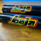 OLD SCHOOL BMX BAJA MURRAY BLACK PAD SET VINTAGE NOS