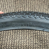 BICYCLE TIRE FIT SCHWINN CORVETTE JAGUAR TYPHOON FLEET 26 X 1-3/4 S-7 NEW BLACK