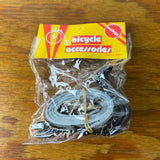 BUCKEYE VP-706 TOE CLIPS WITH TOE STRAPS / BOLTS FOR ROAD TRACK BIKES VINTAGE