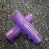 CLEAR PURPLE TRICYCLE GRIPS 5/8" ID. 3-3/8" LONG FITS ELGIN AMF HUFFY COLSON NOS