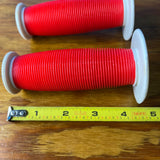 BMX BICYCLE GRIPS RED / WHITE FITS GT MONGOOSE HARO SCHWINN & OTHERS VINTAGE NOS
