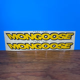 MONGOOSE DOWN TUBE DECAL STICKER SET MID SCHOOL VINTAGE NOS