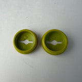 SUGINO BMX CRANK DUST CAPS FLUORESCENT YELLOW FOR OLD SCHOOL BMX BIKES