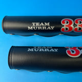 OLD SCHOOL BMX TEAM MURRAY 330 BLACK RED & SILVER PAD SET VINTAGE NOS