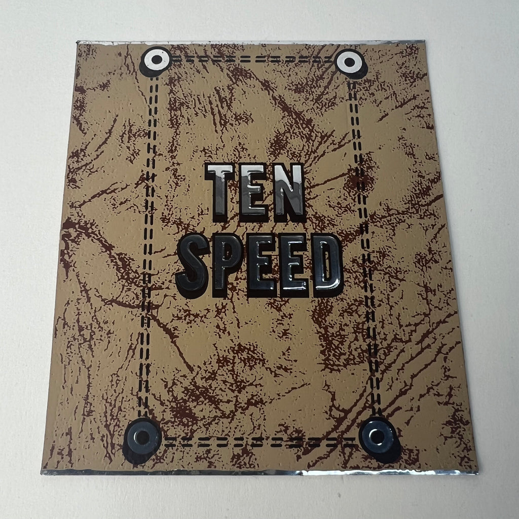 Vintage TEN SPEED Bicycle Sticker Decal NOS Tan Brown 10 Speed Bike Collectible