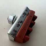 BRAKE SHOE PADS FOR SCHWINN CALIPER BIKE BRAKES LONGLAST VINTAGE RED NOS FOUR