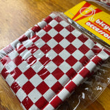 OLD SCHOOL CHECKERBOARD WHITE / RED BMX 3 PIECE PAD SET BUCKEYE VINTAGE NOS