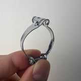 Vintage BMX Bicycle Brake Cable Guide Clamp Chrome 1" Frame Tube NOS
