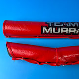 OLD SCHOOL BMX TEAM MURRAY RED / SILVER / BLACK PAD SET VINTAGE NOS