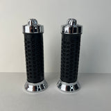 BICYCLE GRIPS WITH SKULL ENDS FOR CUSTOM CHOPPER BIKES & MANY OTHERS NEW
