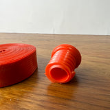 BICYCLE HANDLEBAR TAPE & PLUGS SOLID ORANGE FITS SCHWINN & OTHERS VINTAGE NOS