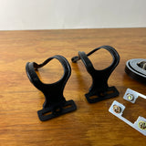 BUCKEYE VP-706 TOE CLIPS WITH TOE STRAPS / BOLTS FOR ROAD TRACK BIKES VINTAGE