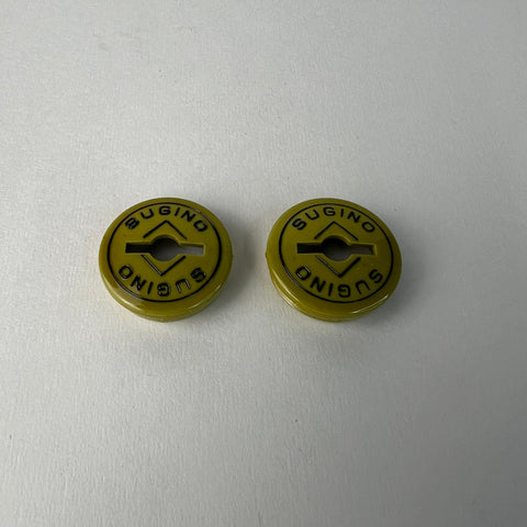 SUGINO BMX CRANK DUST CAPS YELLOW FOR 80-87 OLD SCHOOL CT MAXY CROSS SUPER GT
