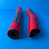 OLD SCHOOL BMX TEAM MURRAY RED / SILVER / BLACK PAD SET VINTAGE NOS