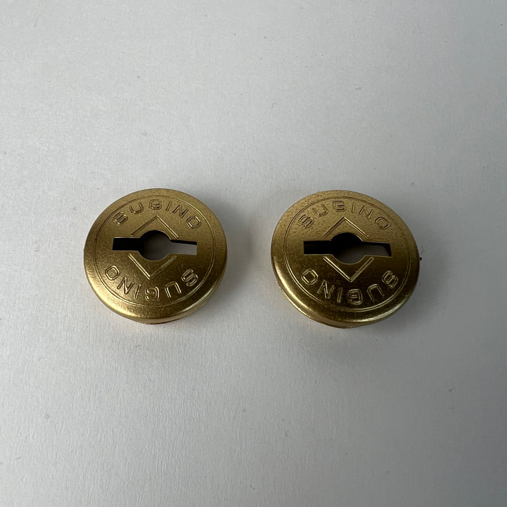 SUGINO BMX CRANK DUST CAPS GOLD FOR OLD SCHOOL BMX BIKES