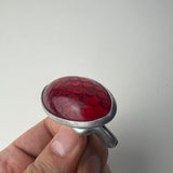 Vintage Bicycle Red Oval Rear Reflector Metal Housing Wing Nut NOS