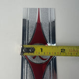Vintage Rollfast Bicycle R Logo Decal Sticker Chrome Red Silver NOS 4-15/16"