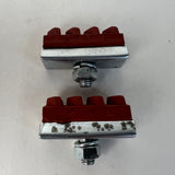 BRAKE SHOE PADS FOR SCHWINN CALIPER BIKE BRAKES LONGLAST VINTAGE RED NOS FOUR