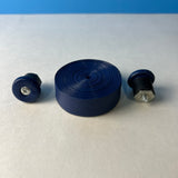 BICYCLE HANDLEBAR TAPE & PLUGS SOLID BLUE FITS SCHWINN & OTHERS VINTAGE NOS