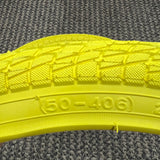 BICYCLE TIRES 20 X 1.95 YELLOW FITS OLD SCHOOL BMX GT MONGOOSE SCHWINN OTHERS