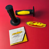 OLD SCHOOL FMF 909 BMX GRIPS VELOCITY BLACK / YELLOW VINTAGE NOS