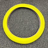 BICYCLE TIRE 20 X 1.95 YELLOW FITS OLD SCHOOL BMX GT MONGOOSE SCHWINN OTHERS