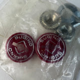 SUGINO BMX CRANK DUST CAPS RED FOR 80-87 OLD SCHOOL CT MAXY CROSS SUPER GT NOS