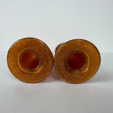BABAC BICYCLE GRIPS COPPER TONE / GLITTER 7/8" I.D. 4-7/8" LONG VINTAGE NOS