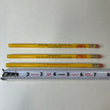 VINTAGE WALD INCORPORATED BICYCLE PARTS ADVERTISING PENCILS LOT OF 3 YELLOW