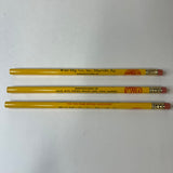 VINTAGE WALD INCORPORATED BICYCLE PARTS ADVERTISING PENCILS LOT OF 3 YELLOW