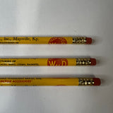 VINTAGE WALD INCORPORATED BICYCLE PARTS ADVERTISING PENCILS LOT OF 3 YELLOW