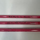VINTAGE WALD INCORPORATED BICYCLE PARTS ADVERTISING PENCILS LOT OF 3 PINK