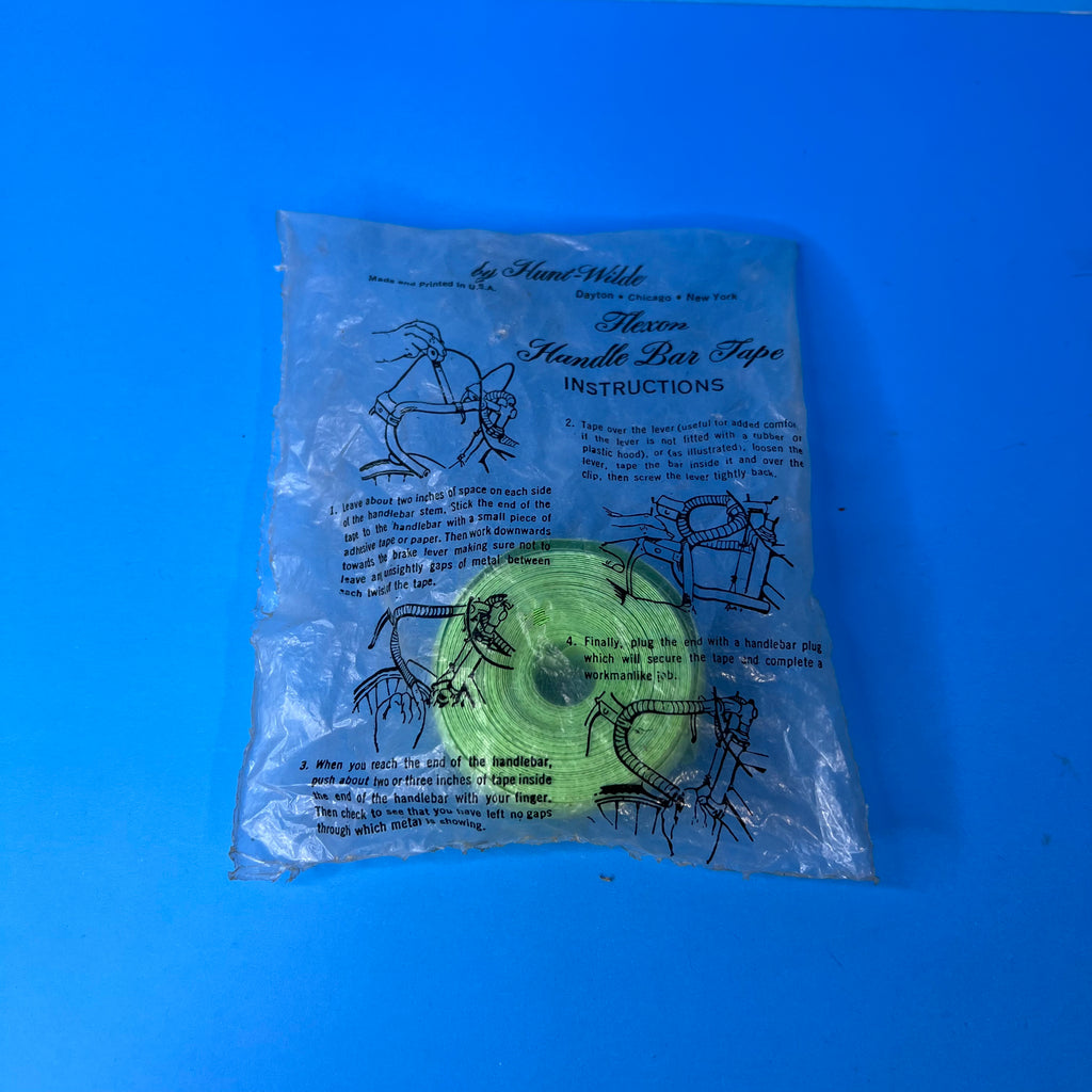 HUNT WILDE BICYCLE HANDLE BAR TAPE GREEN FITS SCHWINN OTHERS VINTAGE NOS