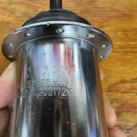 SHIMANO THREE SPEED HUB 333 USA 3 SPEED HUB 24H HOLES VINTAGE NOS SHIMANO THREE SPEED HUB 333 USA 3 SPEED HUB 24H HOLES VINTAGE NOS