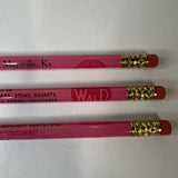 VINTAGE WALD INCORPORATED BICYCLE PARTS ADVERTISING PENCILS LOT OF 3 PINK