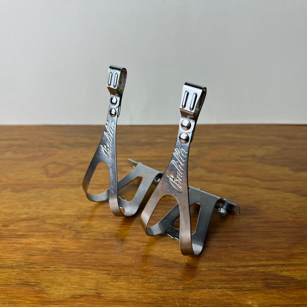 bike pedal toe clips BALILLA TOE CLIPS WITH BOLTS ITALIAN VINTAGE ROAD TRACK BIKE 1960 GALL – Bicycle Heaven