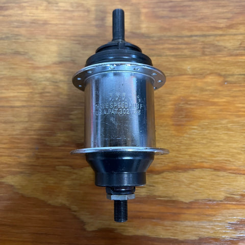 SHIMANO THREE SPEED HUB 333 USA 3 SPEED HUB 24H HOLES VINTAGE NOS SHIMANO THREE SPEED HUB 333 USA 3 SPEED HUB 24H HOLES VINTAGE NOS