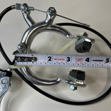 VINTAGE 1020A SILVER FRONT BRAKE SET FIT OLD SCHOOL BMX MONGOOSE REDLINE OTHERS
