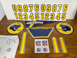 1970'S NFL DECAL SET FOR MUSCLE BIKE BANANA SEAT VINTAGE NOS SAN DIEGO CHARGERS