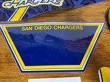 1970'S NFL DECAL SET FOR MUSCLE BIKE BANANA SEAT VINTAGE NOS SAN DIEGO CHARGERS