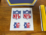 1970'S NFL DECAL SET FOR MUSCLE BIKE BANANA SEAT VINTAGE NOS SAN DIEGO CHARGERS