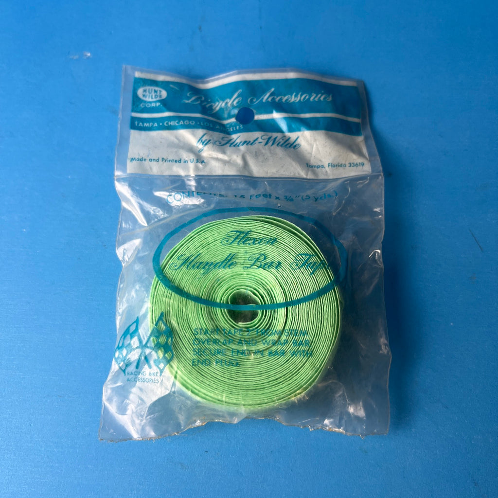 HUNTWILDE BICYCLE HANDLE BAR TAPE 15 FT FOR SCHWINN OPAQUE GREEN VINTAGE NOS A14