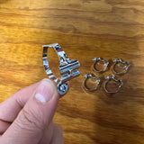 5 SHIMANO 333 MUSCLE BIKE TOURING BICYCLE 1" DOUBLE CABLE CLAMPS VINTAGE NOS