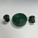 BICYCLE HANDLE BAR TAPE & PLUGS GREEN FITS SCHWINN HUFFY MURRAY OTHERS NOS